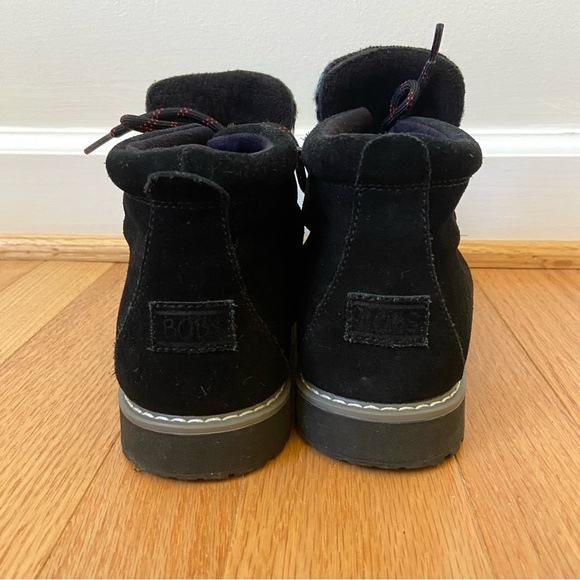 Sketchers BOBS Alpine Keep Trekking Lace Up Boots Ankle Booties Black Size 7.5 - Picture 4 of 9